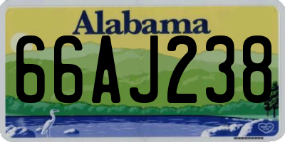 AL license plate 66AJ238