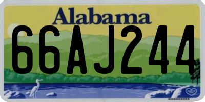 AL license plate 66AJ244