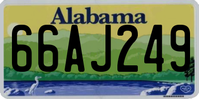 AL license plate 66AJ249