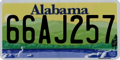 AL license plate 66AJ257
