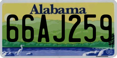 AL license plate 66AJ259