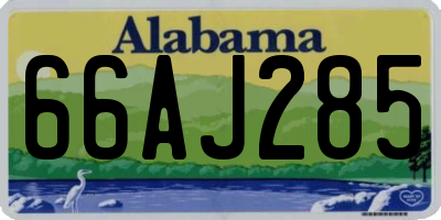 AL license plate 66AJ285