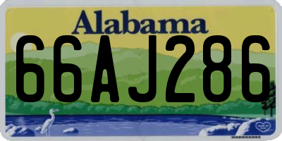 AL license plate 66AJ286