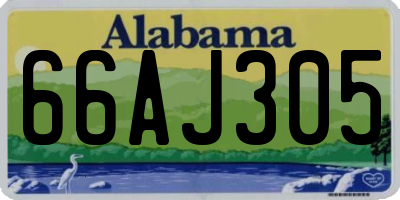 AL license plate 66AJ305