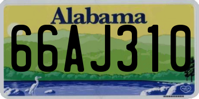 AL license plate 66AJ310