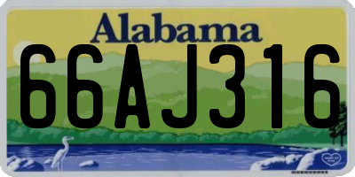 AL license plate 66AJ316