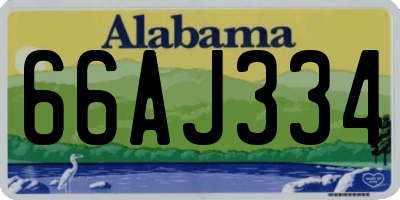 AL license plate 66AJ334