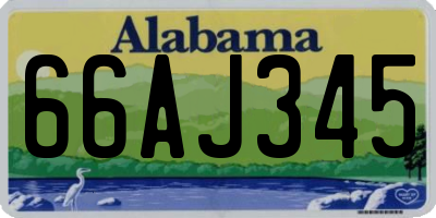 AL license plate 66AJ345