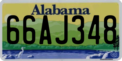 AL license plate 66AJ348