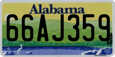 AL license plate 66AJ359