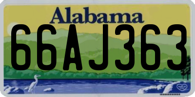 AL license plate 66AJ363