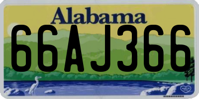 AL license plate 66AJ366