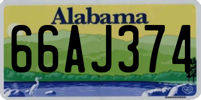 AL license plate 66AJ374