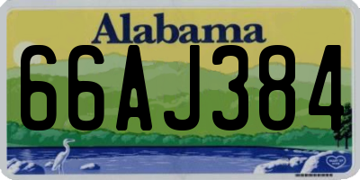 AL license plate 66AJ384