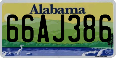 AL license plate 66AJ386
