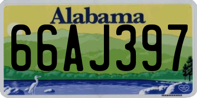 AL license plate 66AJ397