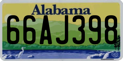 AL license plate 66AJ398