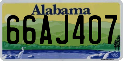 AL license plate 66AJ407