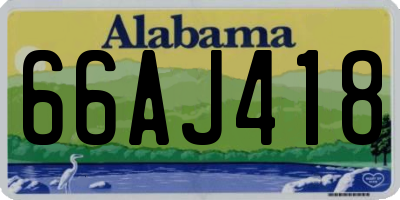 AL license plate 66AJ418