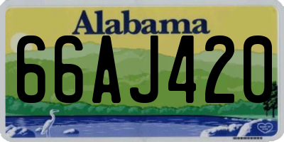 AL license plate 66AJ420