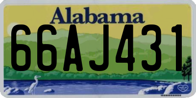 AL license plate 66AJ431
