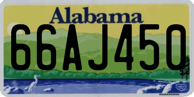 AL license plate 66AJ450