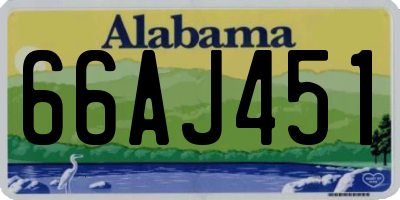 AL license plate 66AJ451