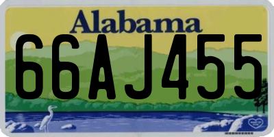 AL license plate 66AJ455