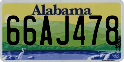 AL license plate 66AJ478