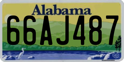 AL license plate 66AJ487