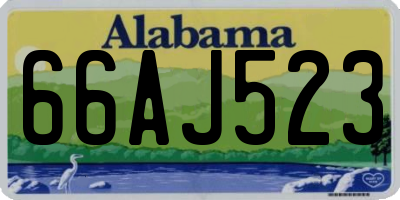 AL license plate 66AJ523