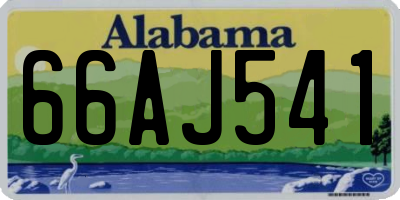 AL license plate 66AJ541