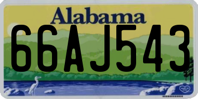 AL license plate 66AJ543