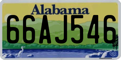 AL license plate 66AJ546