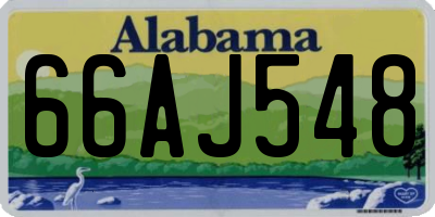 AL license plate 66AJ548