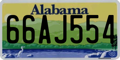 AL license plate 66AJ554