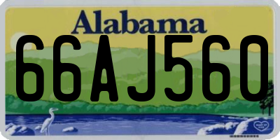 AL license plate 66AJ560