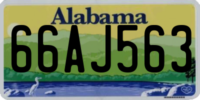 AL license plate 66AJ563