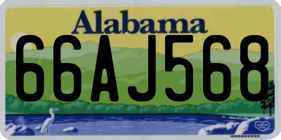 AL license plate 66AJ568
