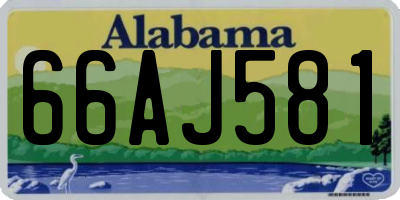 AL license plate 66AJ581