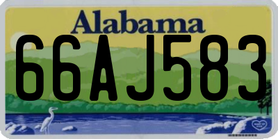 AL license plate 66AJ583