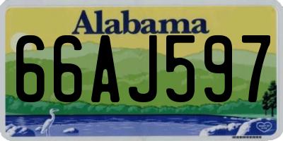 AL license plate 66AJ597