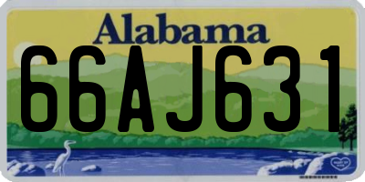 AL license plate 66AJ631
