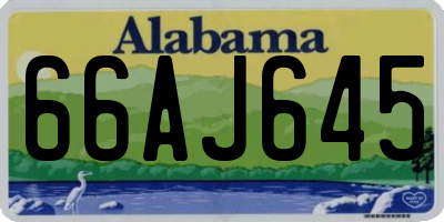 AL license plate 66AJ645