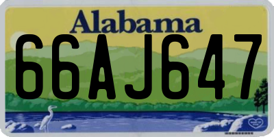 AL license plate 66AJ647