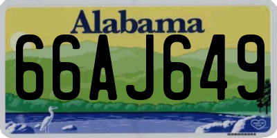 AL license plate 66AJ649