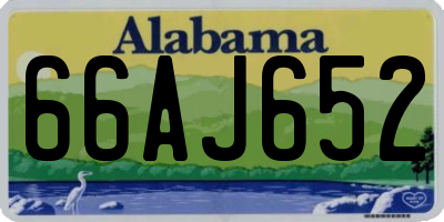 AL license plate 66AJ652