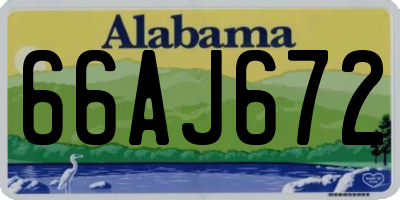 AL license plate 66AJ672