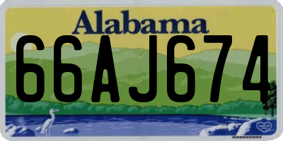 AL license plate 66AJ674