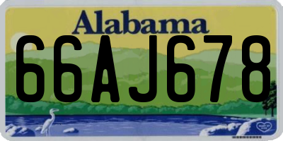 AL license plate 66AJ678